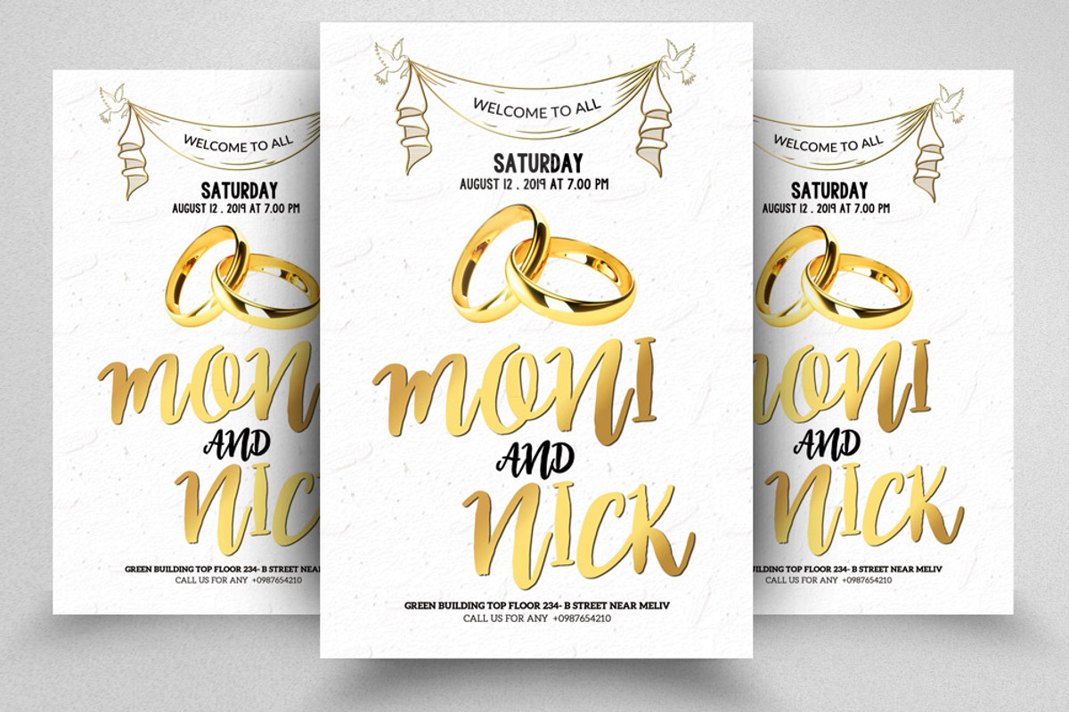 Wedding Invite Psd Flyer Template, an Invitation Template by Psd Templates (Photo 1 of 2)