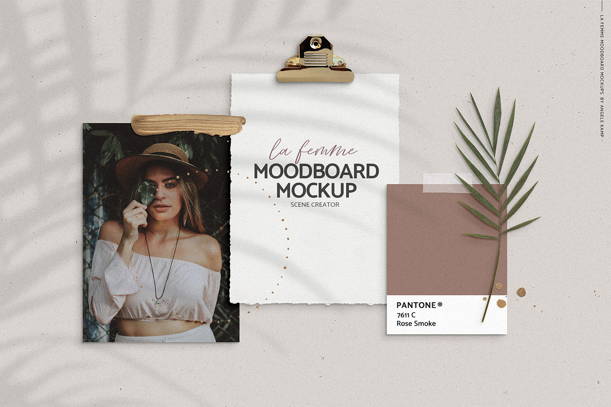 Moodboard mockup scene creator, a Product Mockup by Angele Kamp (Photo 1 of 8)