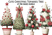 Cute Christmas Topiaries Tree, an Illustration by Craft Nest (Thumbnail 1 of 11)