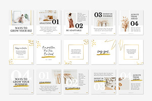 Gold Instagram Carousel Posts Canva