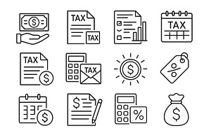 Vector illustration of tax icon, a Finance Illustration by ZinetroN