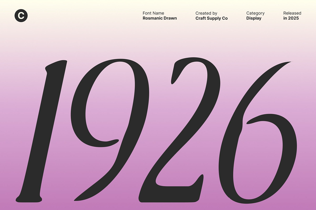 Rosmanic Drawn, a Serif Font by Craft Supply Co. (Photo 4 of 8)