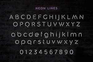 Neon Sign Font Collection