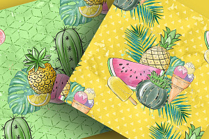 Tropical Summer Digital Paper Pack