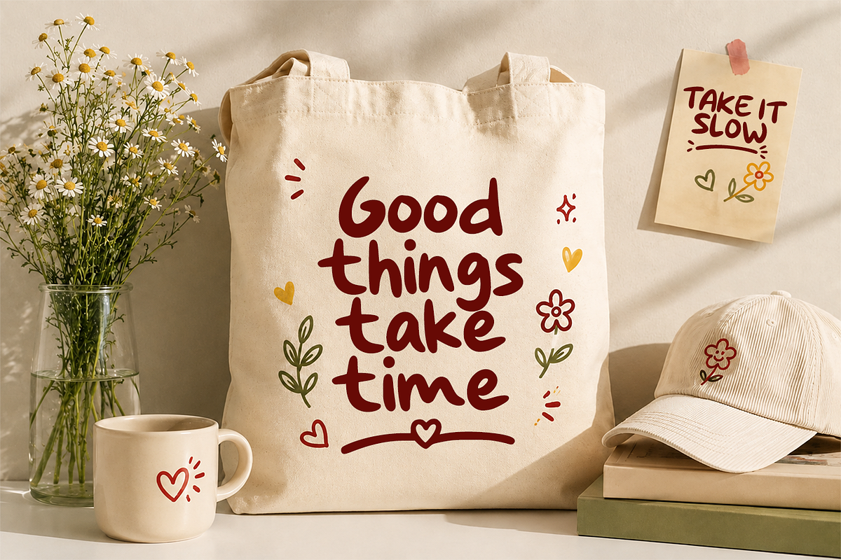 Bouncy Petal handwritten, a Handwritten Font by cocodesign (Photo 4 of 10)