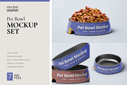 Pet Bowl Mockup Set, a Cups & Container Mockup by mockupatelier (Thumbnail 1 of 10)