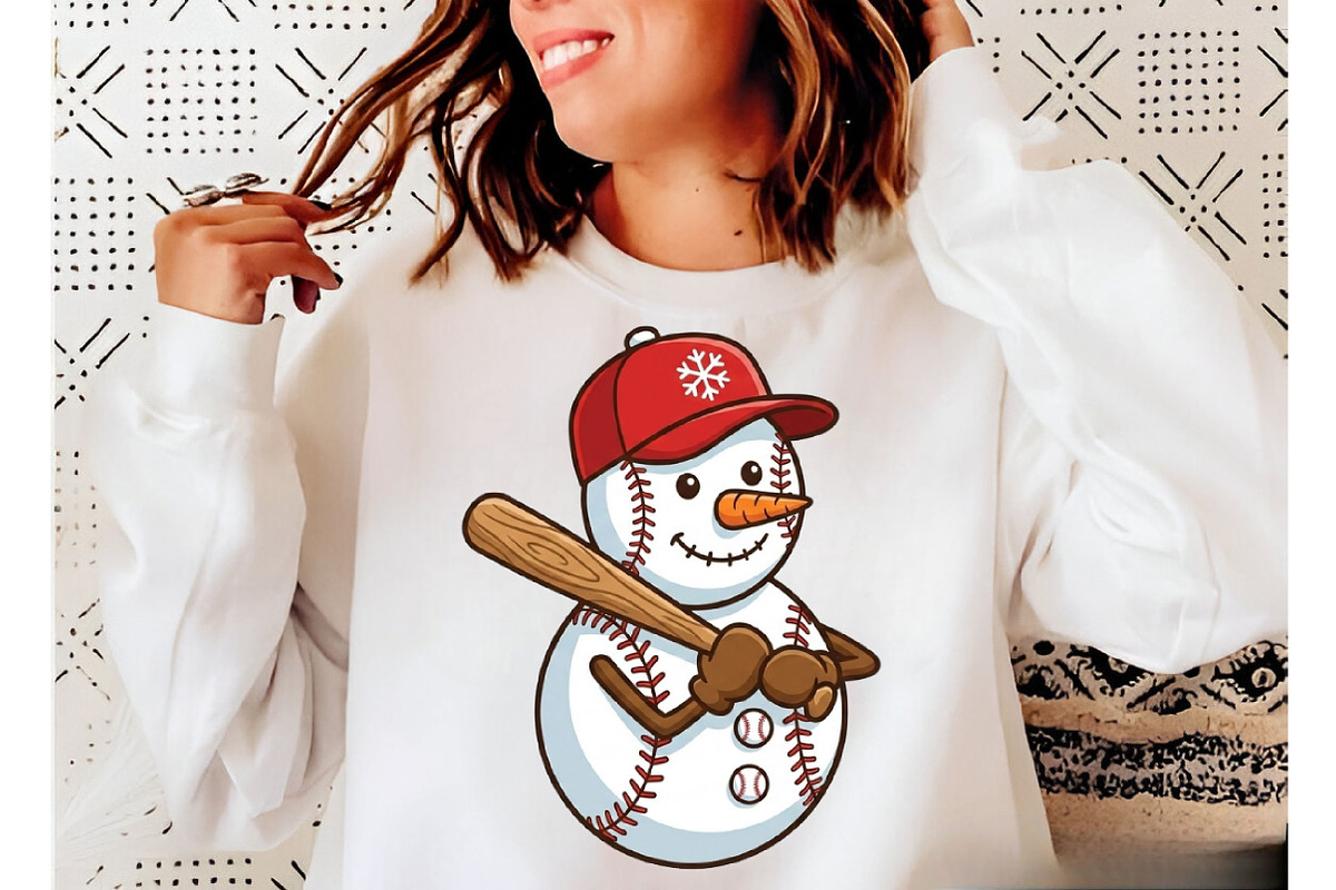 Baseball Funny Snowman, Funny Christ, an Illustration by Designking (Photo 1 of 6)