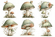 Whimsical Summer Mushroom Clipart, an Illustration by Daily.Designs (Thumbnail 7 of 7)