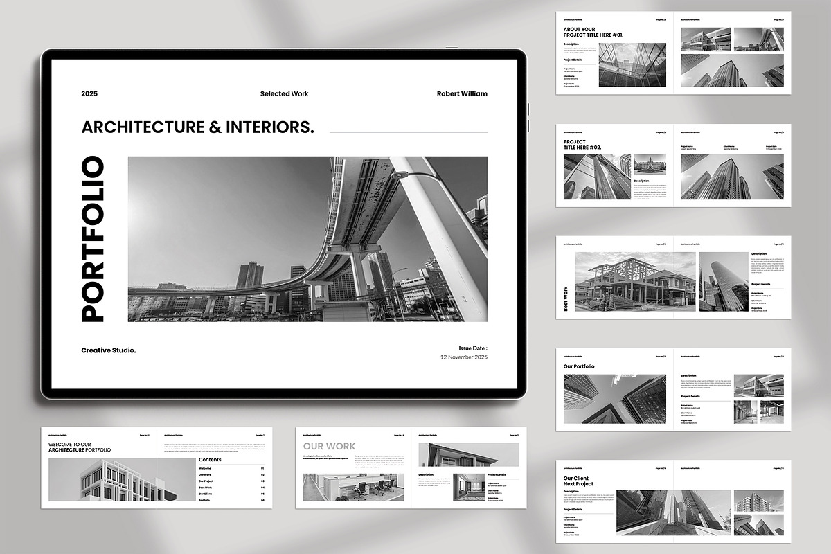 Architecture Brochure Template Lands, a Brochure Template by Spark_Creative (Photo 1 of 12)