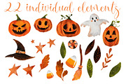 Halloween Jack-o'-Lantern graphics, a Seasonal Illustration by Yelloo Fish (Thumbnail 3 of 7)