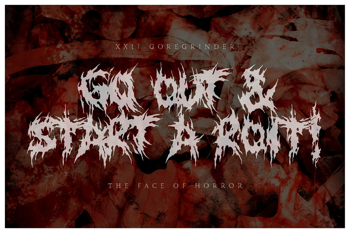 XXII GoreGrinder, a Font by Doubletwo Studios (Photo 5 of 6)
