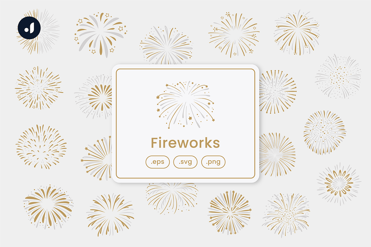 Fireworks Illustration, an Object Graphic by Jump Studio (Photo 1 of 4)