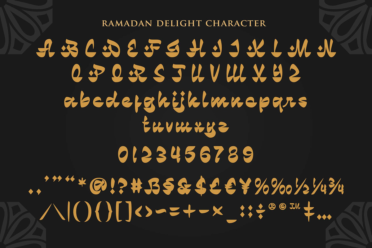 Ramadan Delight a Arabic Font, a Blackletter Font by Blankids Studio (Photo 6 of 12)