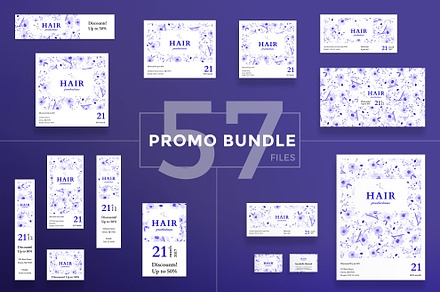 Promo Bundle | Hair Productions, a Poster Template by Amber Graphics