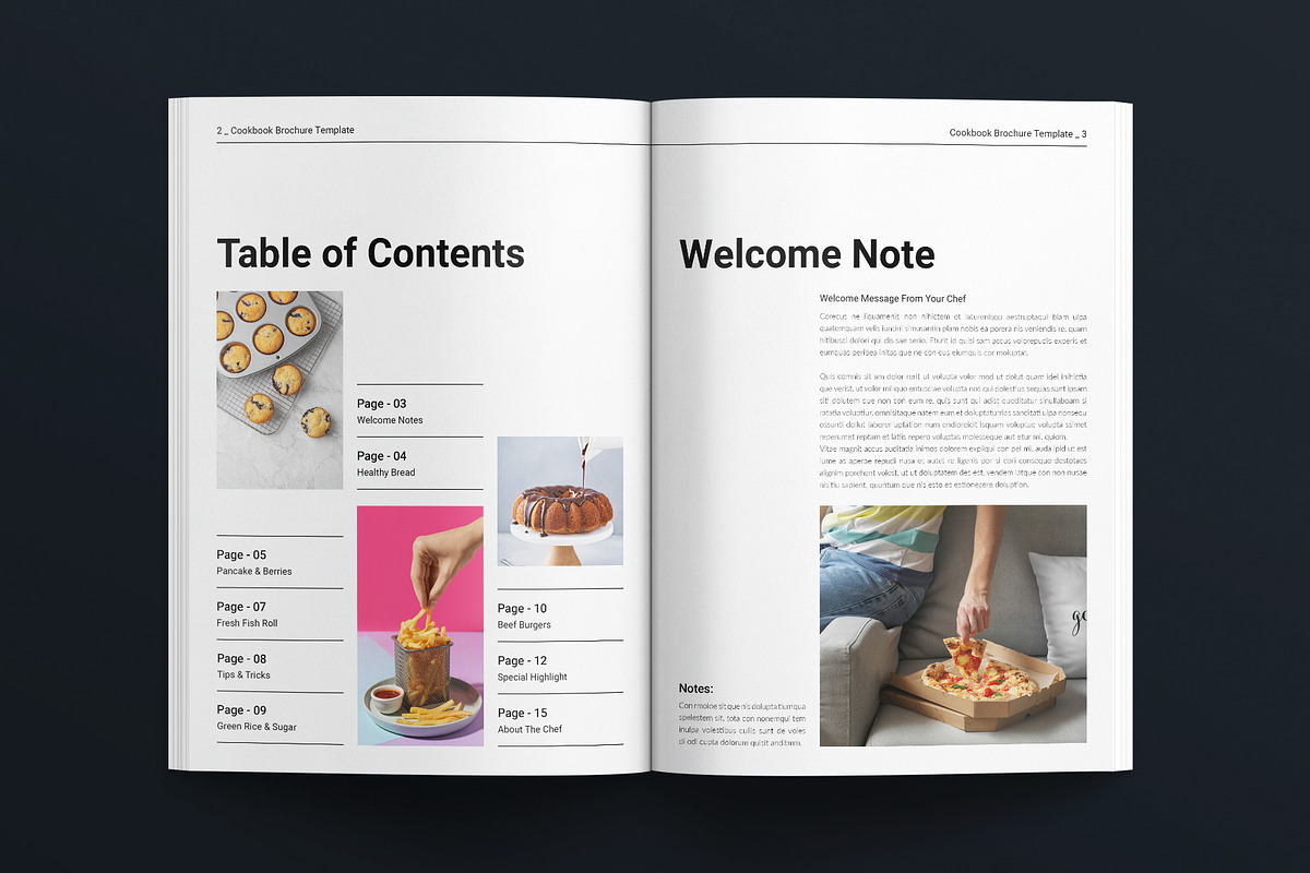 Cookbook Brochure Template, a Brochure Template by E-Type (Photo 2 of 7)