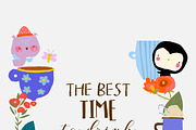 Animals Sitting With Cups of Coffee, a Food Illustration by Maria Starus (Thumbnail 3 of 3)