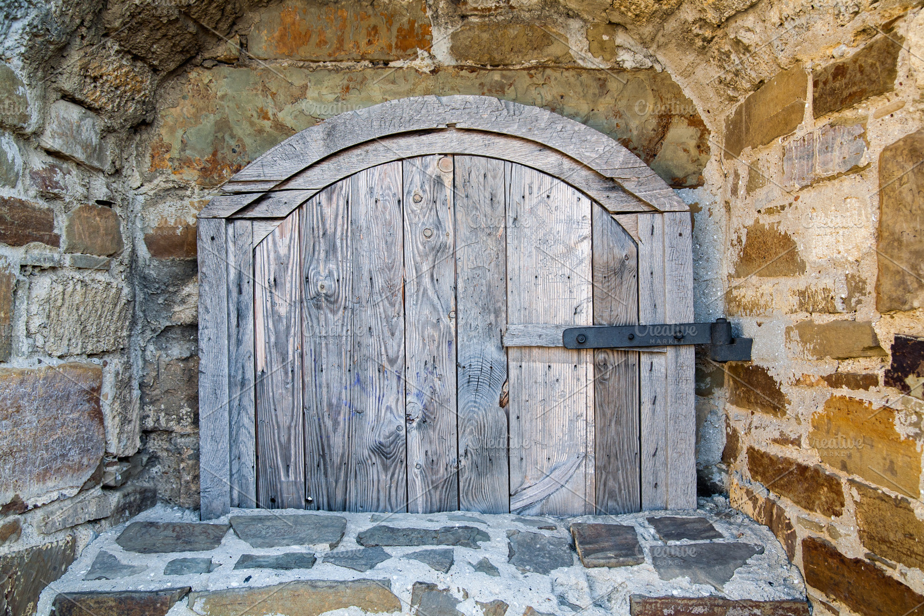 Old window of medieval brick wall, an Architecture Photo by Artsaba Family