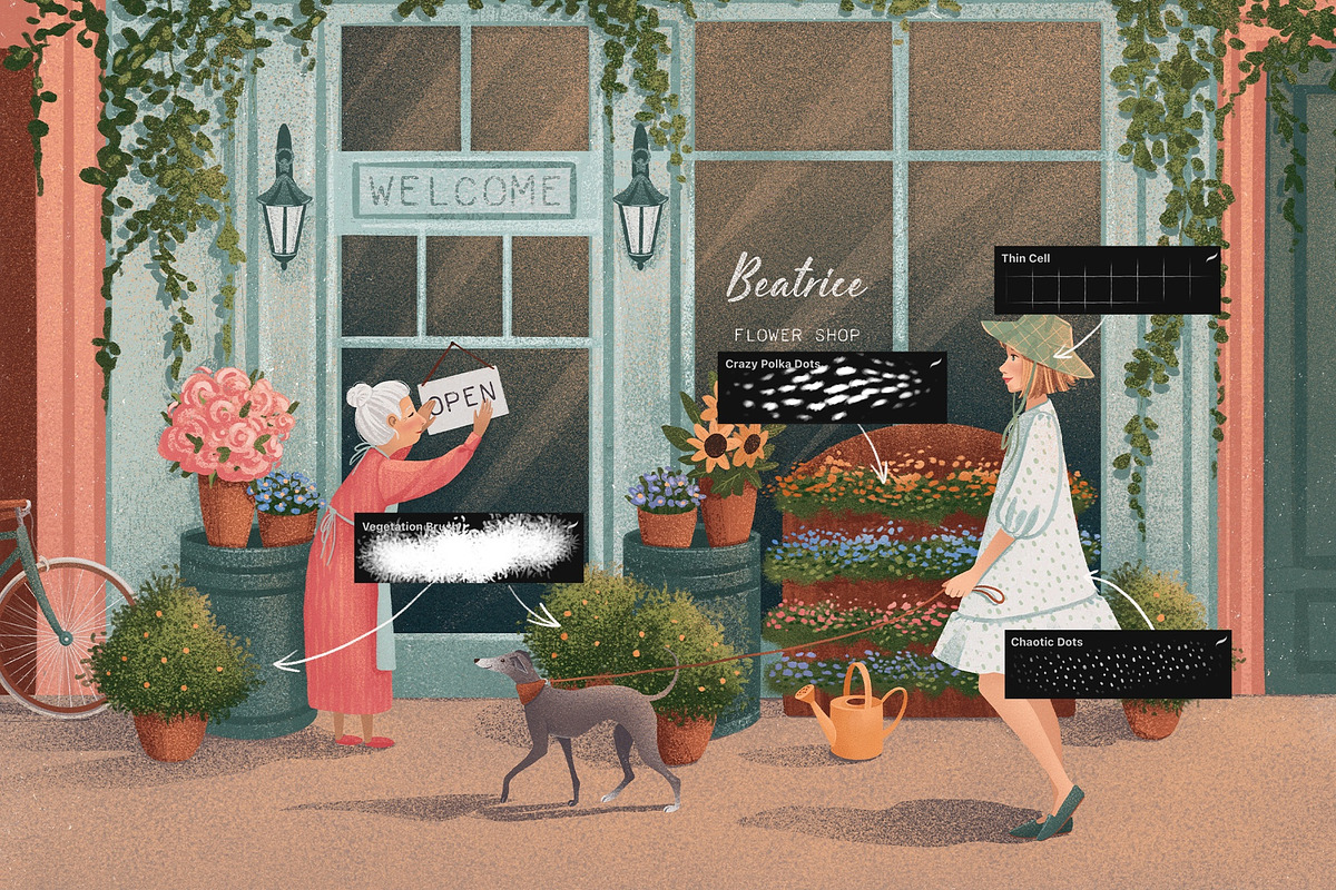 BUNDLE. Brushes for Procreate., a Brush Add-On by Maria Summer (Photo 11 of 32)