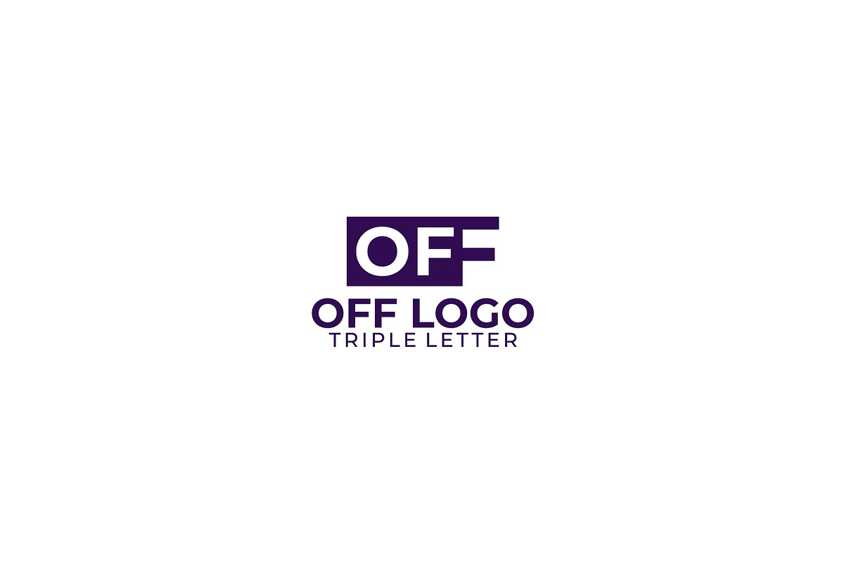 triple letter off vector template, a Branding & Logo Template by OmerStudio