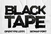 Black Tape - Grunge Bitmap Font, a Sans Serif Font by AndrewPixelType (Thumbnail 1 of 7)