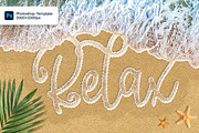 Sea Foam Text on Sand Photoshop Temp, a Layer Style Add-On by Andrew Skoch Design (Thumbnail 4 of 6)