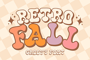 Retro Fall is a stylish retro groovy, a Serif Font by Brown Cupple (Thumbnail 1 of 5)