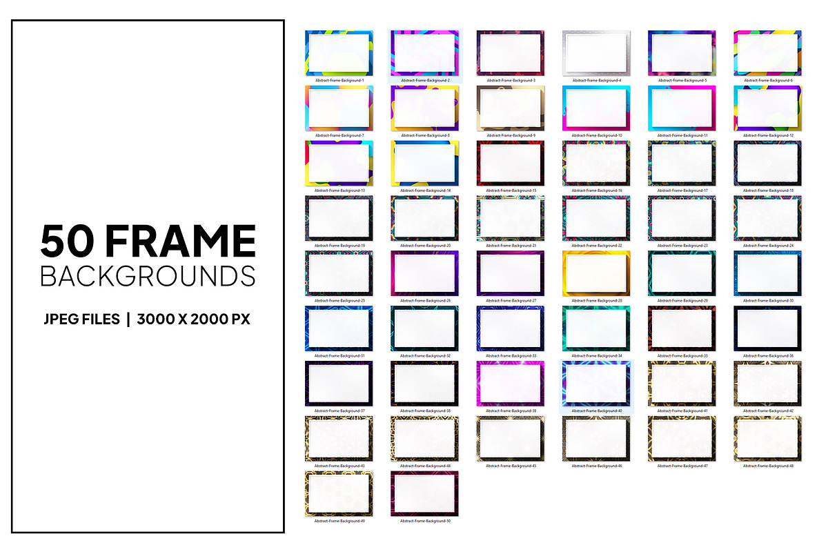 50 Frame Background, a Background Graphic by Intenseartisan_Stock (Photo 2 of 3)