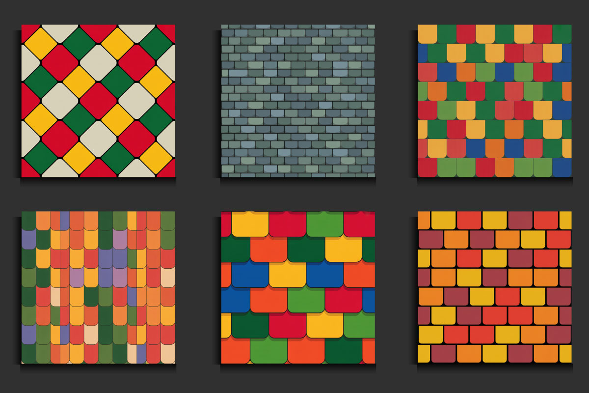 20 Roof Textures Seamless Patterns, a Pattern Graphic by protabsorkar11 (Photo 4 of 4)