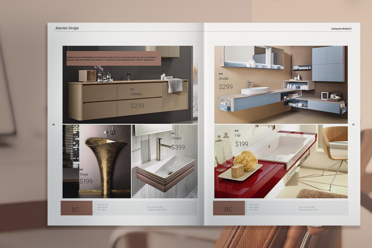Interior Design Product Catalog, a Brochure Template by Boris Cupac