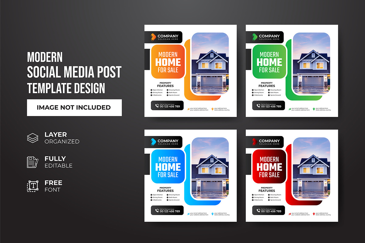 Social Media Post Template, a Social Media Template by gstudiovect21 (Photo 21 of 72)