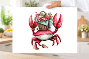 Whimsical Summer Crab Clipart Bundl, an Illustration by SVGArt (Thumbnail 7 of 9)
