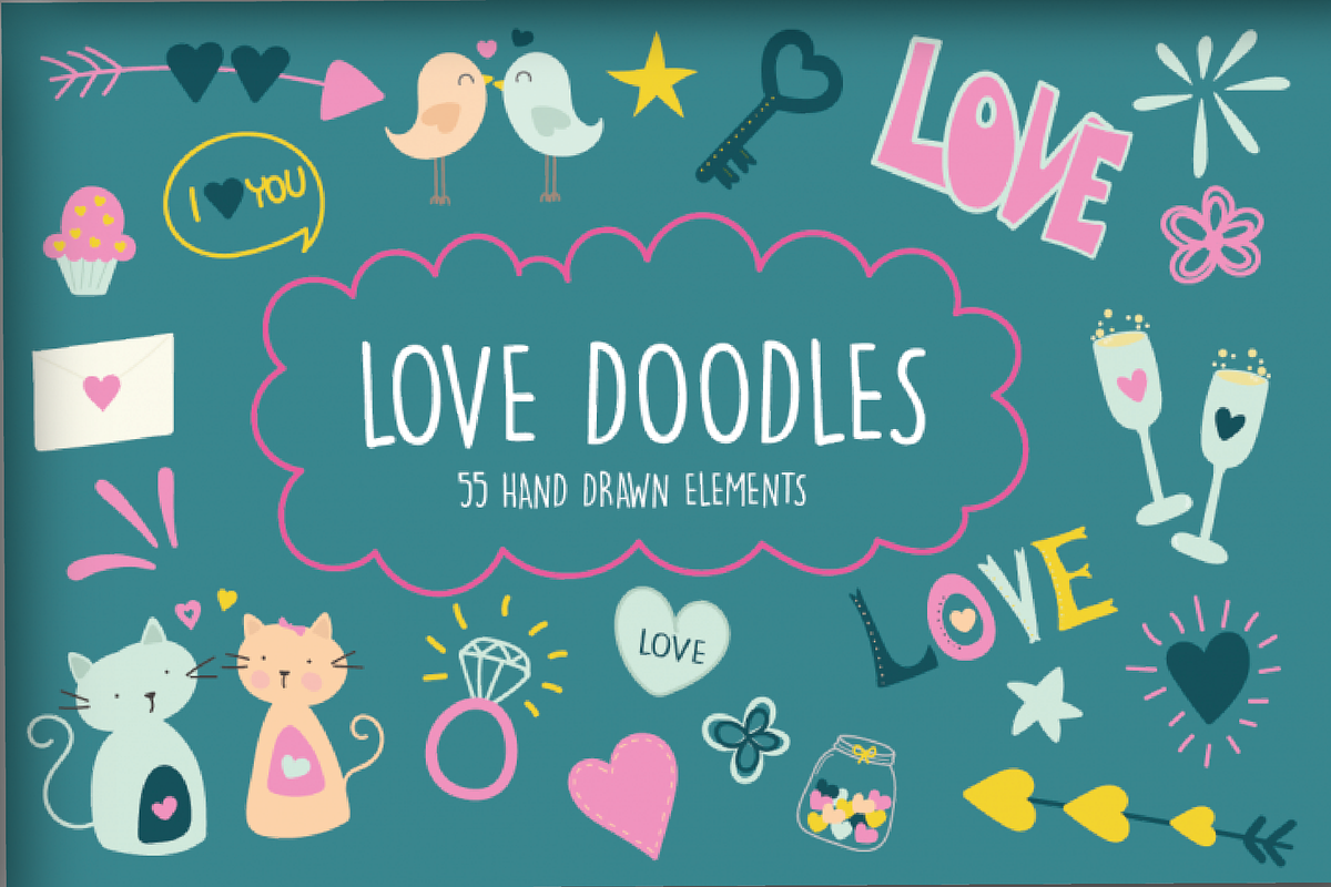 LOVE /Valentine bundle, an Illustration by Poppymoondesign (Photo 4 of 23)