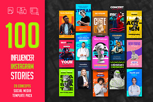 100 Influencer Reels PSD Templates