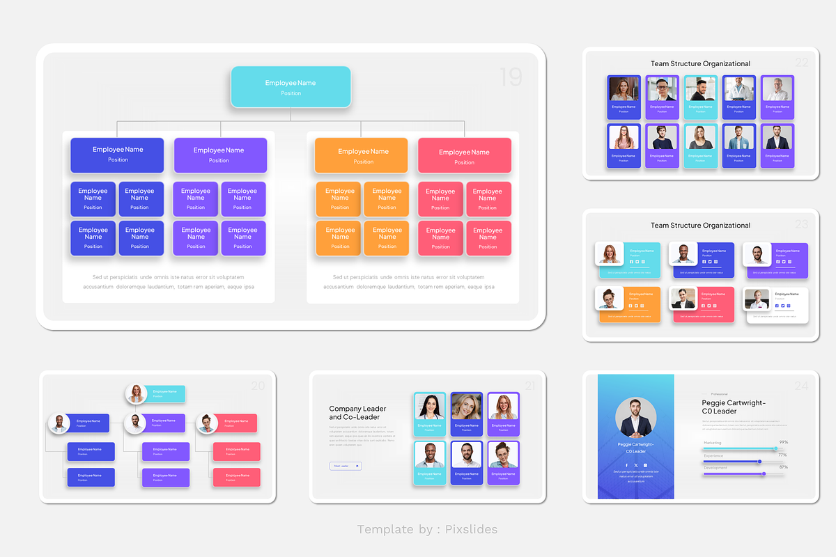 Organizational Chart Keynote, a Presentation Template by Pixslides (Photo 3 of 6)