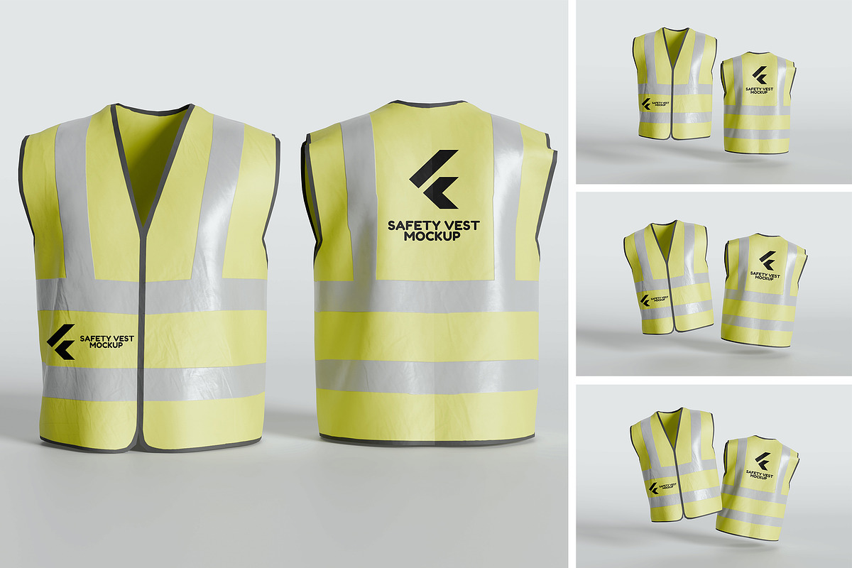 Safety Vest Mockup, an Apparel Mockup by HanaSaka_Studio (Photo 1 of 5)