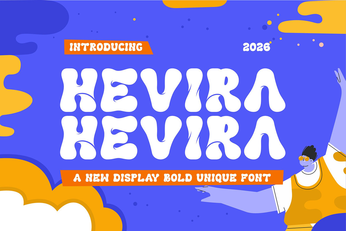 Hevira || Modern Playful Handwritten, a Handwritten Font by Idea Studio (Photo 1 of 10)