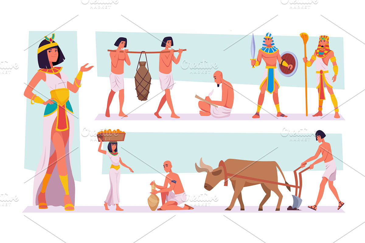 Egypt. Historical ancient characters, a Person Illustration by Onyx