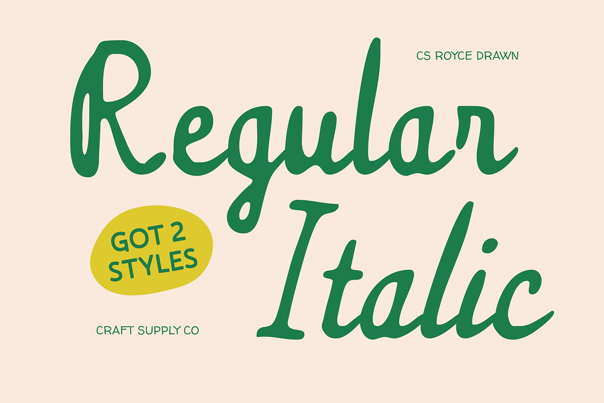 CS Royce Drawn, a Script Font by Craft Supply Co. (Photo 5 of 8)