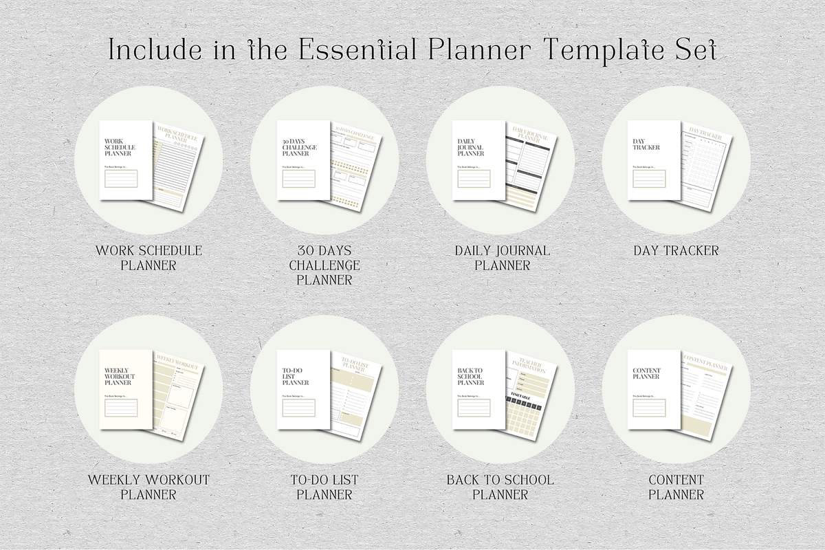 Essential Planner Bundle, a Templates & Theme by KDPISH (Photo 2 of 3)
