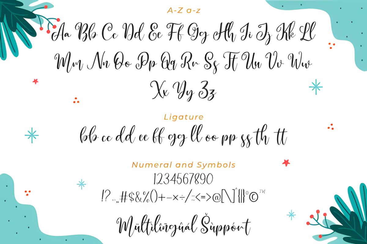 Wonderful Christmas Font, a Script Font by Coco Bloom (Photo 8 of 10)