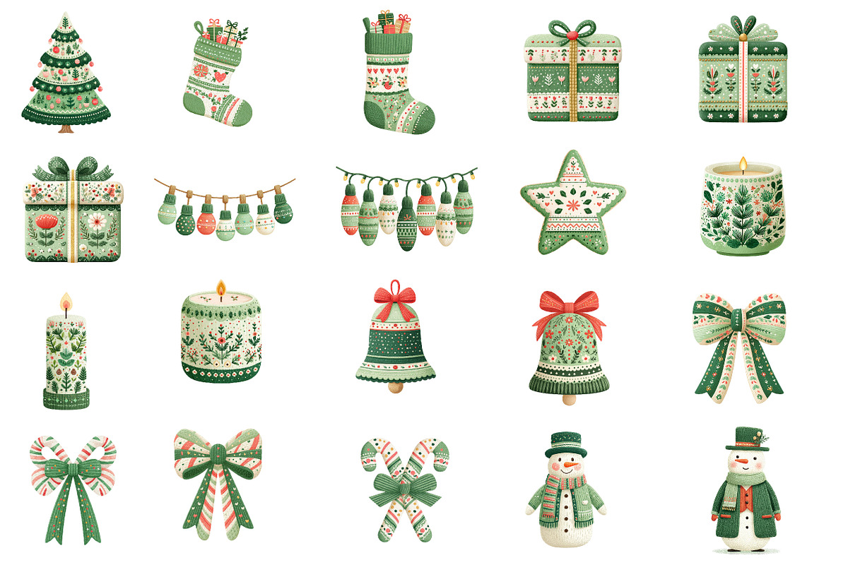 Watercolor Christmas clipart, an Illustration by Designworld (Photo 4 of 5)