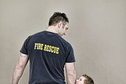 Admiration Fireman with Boy, a Templates & Theme by Carolyn Sandstrom Art (Thumbnail 3 of 4)