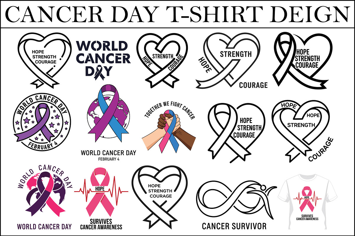 Cancer Fighter T Shirt Designs set, a Graphic by balal (Photo 1 of 6)