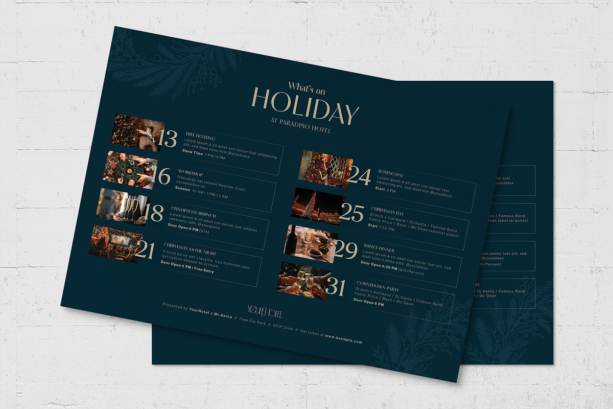 Christmas Event Schedule Template, a Flyer Template by BrandPacks (Photo 2 of 4)
