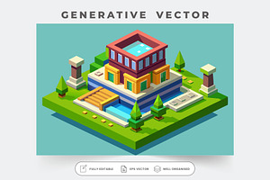 A colorful structure features a roof, a Graphic by SouravDesign