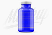 Blue Pills Bottle Mockup, a Packaging Mockup by Reformer Mockup (Thumbnail 5 of 6)