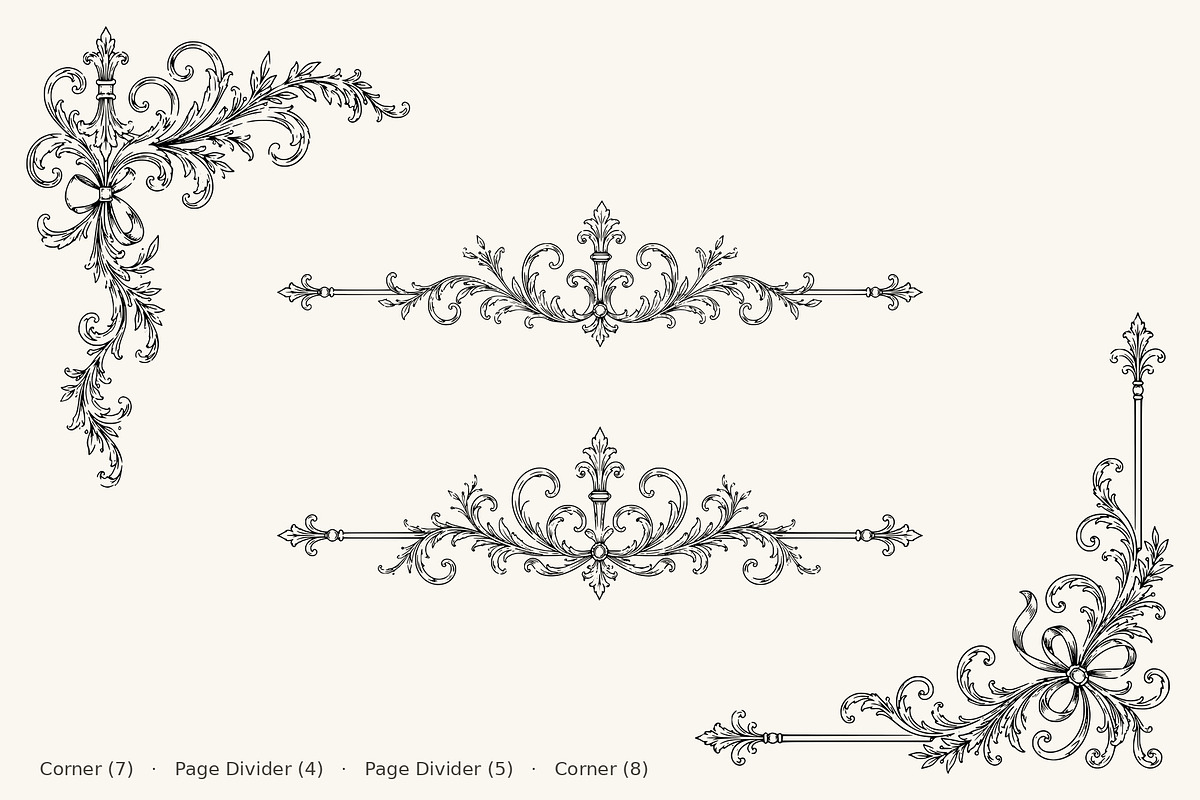 Border, Corner & Divider Collection, a Decorative Illustration by AW Studios (Photo 13 of 20)