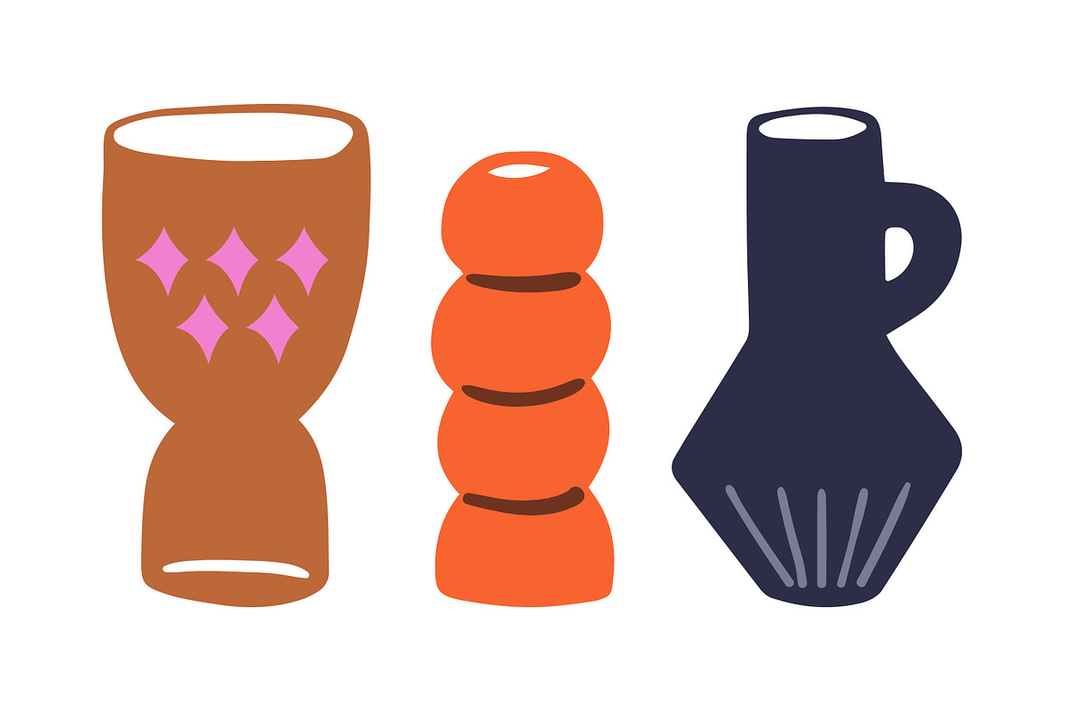 Modern ceramics, flower vases set, a Decorative Illustration by Good Studio (Photo 2 of 7)
