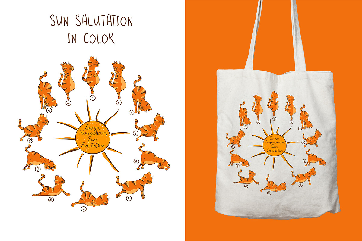 Yoga Cats, an Animal Illustration by Annakniaz (Photo 4 of 9)