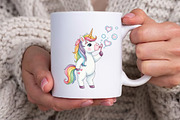 Unicorn Watercolor Clipart, an Illustration by Watercolor design (Thumbnail 6 of 6)